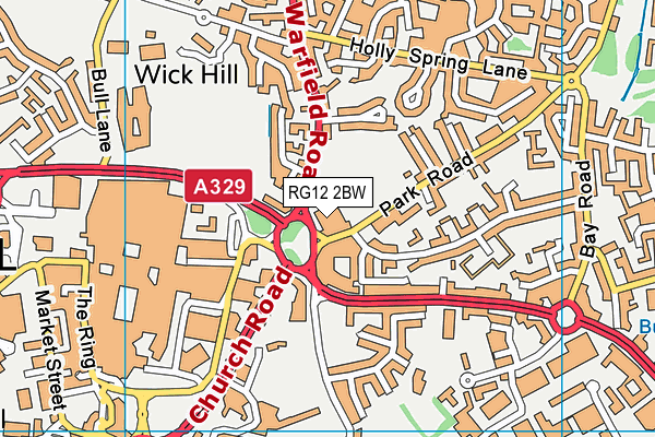 RG12 2BW map - OS VectorMap District (Ordnance Survey)