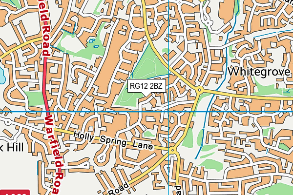RG12 2BZ map - OS VectorMap District (Ordnance Survey)