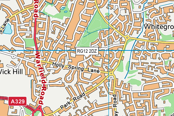 RG12 2DZ map - OS VectorMap District (Ordnance Survey)