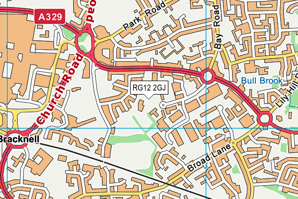 RG12 2GJ map - OS VectorMap District (Ordnance Survey)