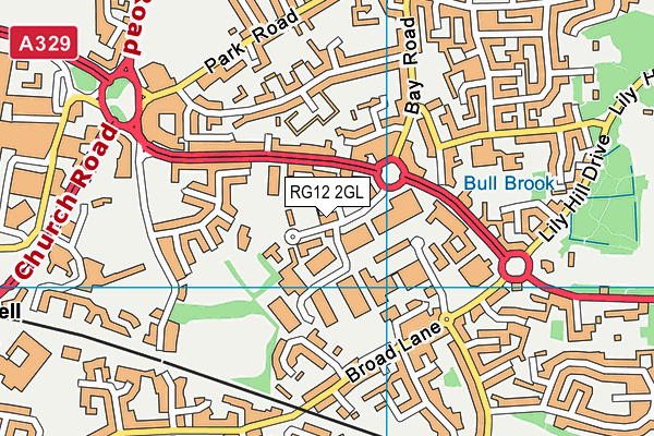 RG12 2GL map - OS VectorMap District (Ordnance Survey)