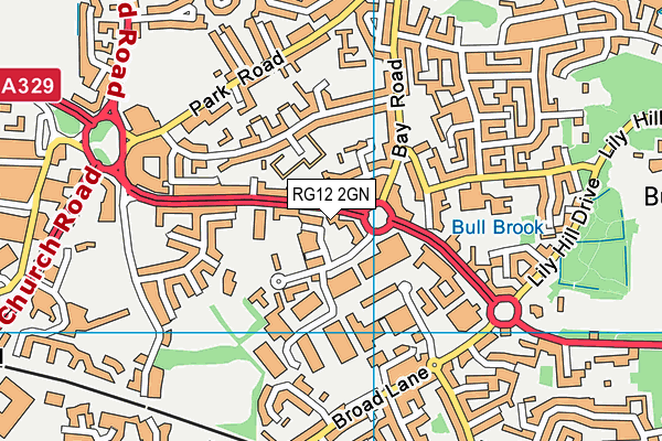 RG12 2GN map - OS VectorMap District (Ordnance Survey)