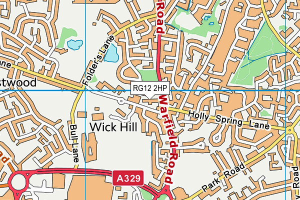 RG12 2HP map - OS VectorMap District (Ordnance Survey)