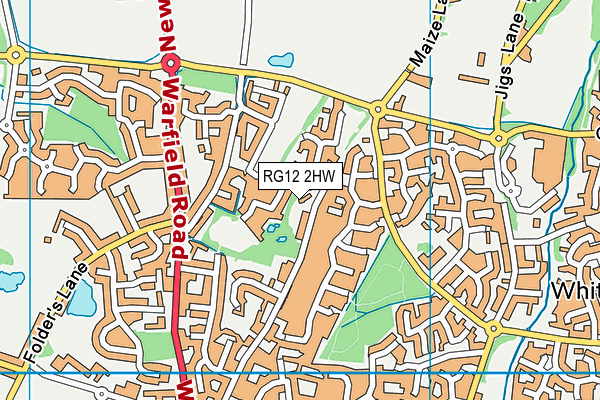 RG12 2HW map - OS VectorMap District (Ordnance Survey)
