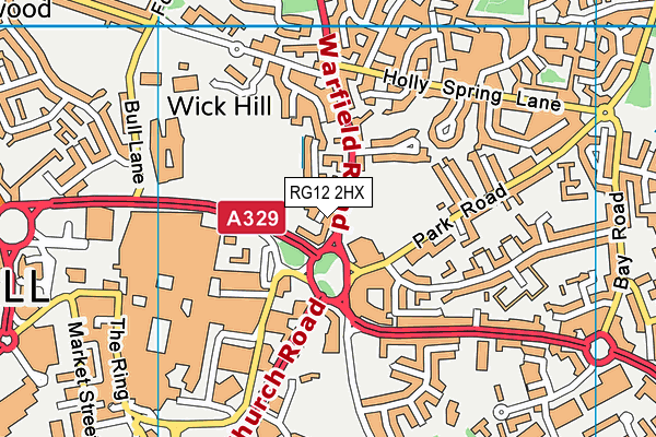 RG12 2HX map - OS VectorMap District (Ordnance Survey)