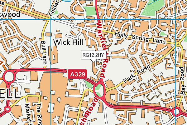 RG12 2HY map - OS VectorMap District (Ordnance Survey)