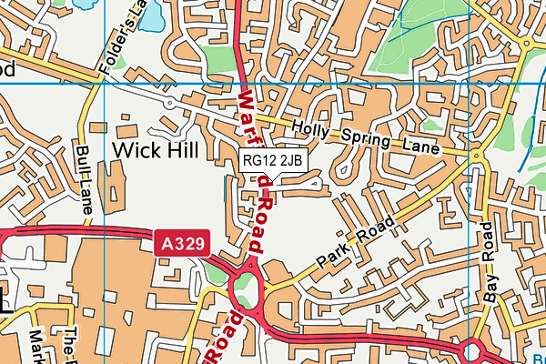 RG12 2JB map - OS VectorMap District (Ordnance Survey)