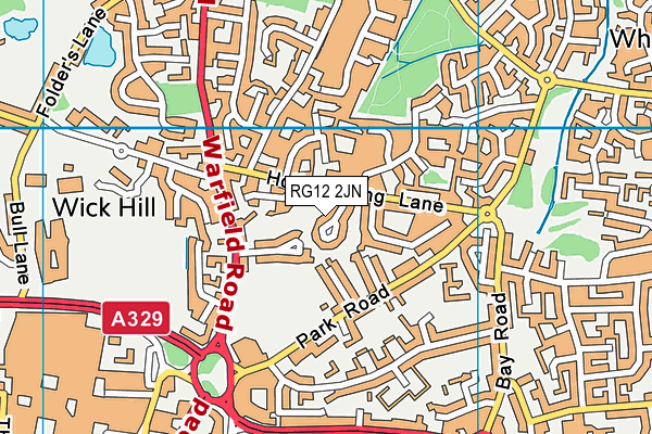 RG12 2JN map - OS VectorMap District (Ordnance Survey)