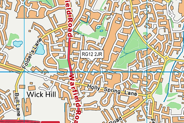 RG12 2JR map - OS VectorMap District (Ordnance Survey)