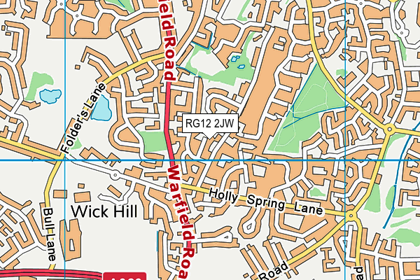 RG12 2JW map - OS VectorMap District (Ordnance Survey)