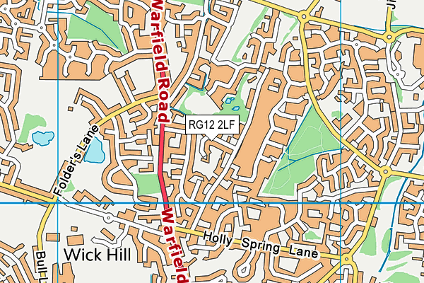 RG12 2LF map - OS VectorMap District (Ordnance Survey)