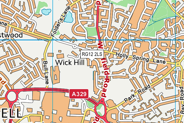 RG12 2LS map - OS VectorMap District (Ordnance Survey)