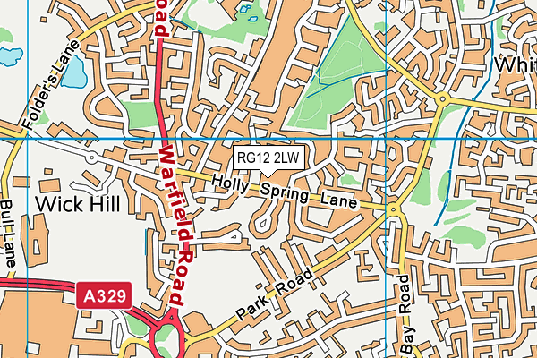 RG12 2LW map - OS VectorMap District (Ordnance Survey)