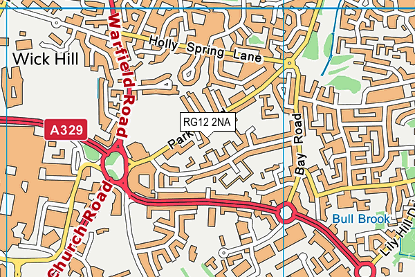 RG12 2NA map - OS VectorMap District (Ordnance Survey)