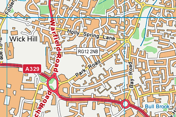 RG12 2NB map - OS VectorMap District (Ordnance Survey)