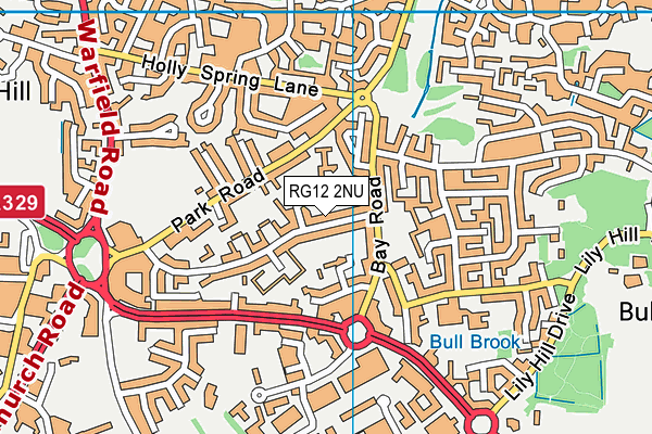 RG12 2NU map - OS VectorMap District (Ordnance Survey)