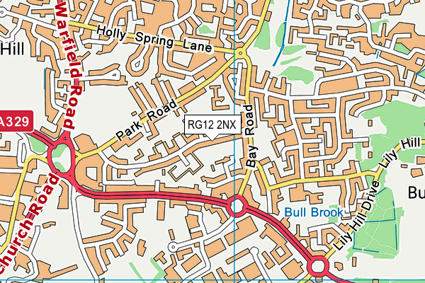 RG12 2NX map - OS VectorMap District (Ordnance Survey)