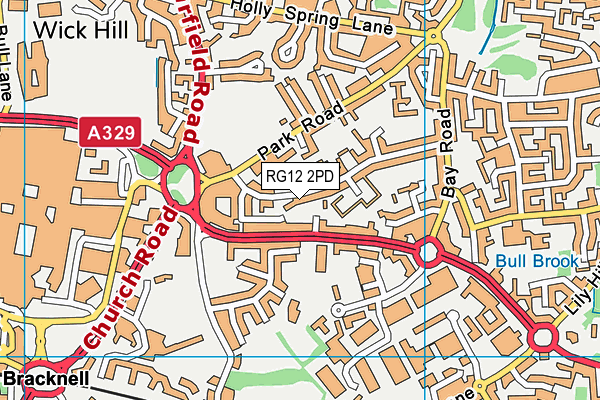 RG12 2PD map - OS VectorMap District (Ordnance Survey)