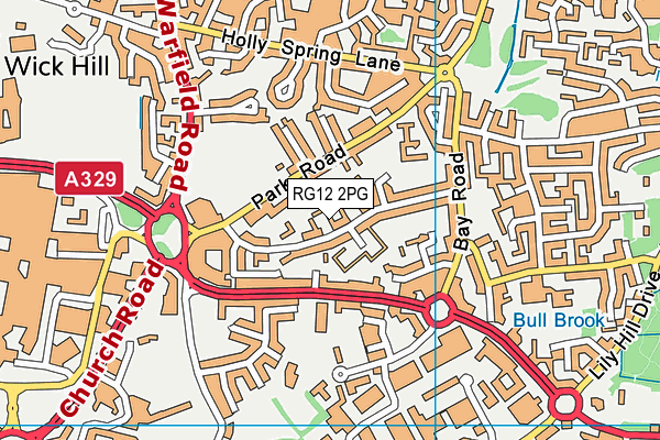 RG12 2PG map - OS VectorMap District (Ordnance Survey)