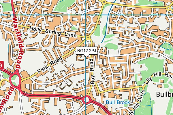 RG12 2PJ map - OS VectorMap District (Ordnance Survey)