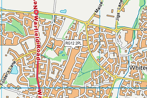 RG12 2PL map - OS VectorMap District (Ordnance Survey)