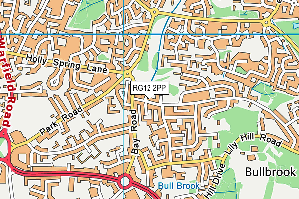 RG12 2PP map - OS VectorMap District (Ordnance Survey)