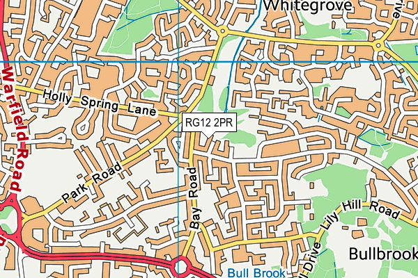 RG12 2PR map - OS VectorMap District (Ordnance Survey)