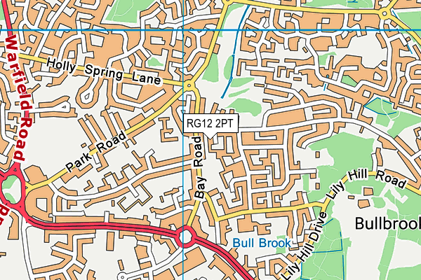 RG12 2PT map - OS VectorMap District (Ordnance Survey)