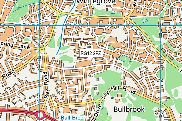 RG12 2PZ map - OS VectorMap District (Ordnance Survey)