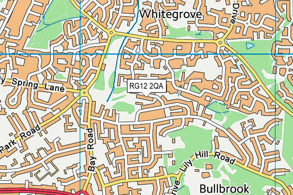 RG12 2QA map - OS VectorMap District (Ordnance Survey)