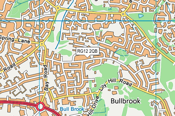 RG12 2QB map - OS VectorMap District (Ordnance Survey)