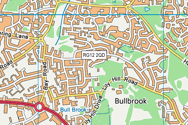 RG12 2QD map - OS VectorMap District (Ordnance Survey)