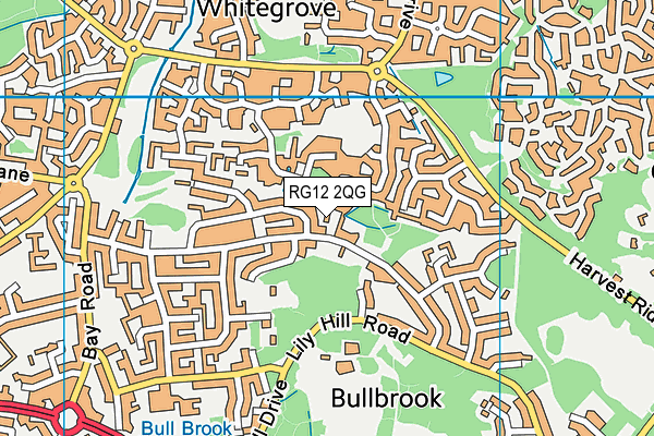 RG12 2QG map - OS VectorMap District (Ordnance Survey)