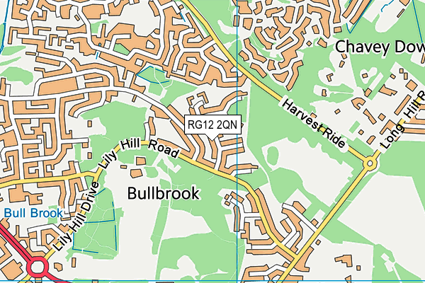 RG12 2QN map - OS VectorMap District (Ordnance Survey)