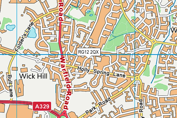 RG12 2QX map - OS VectorMap District (Ordnance Survey)