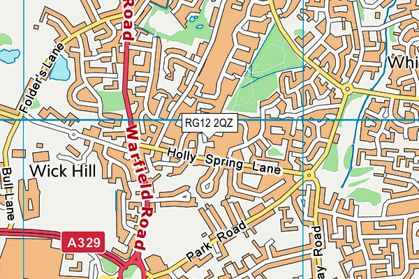 RG12 2QZ map - OS VectorMap District (Ordnance Survey)