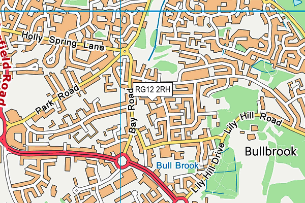 RG12 2RH map - OS VectorMap District (Ordnance Survey)