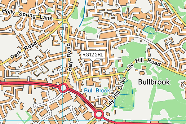 RG12 2RL map - OS VectorMap District (Ordnance Survey)