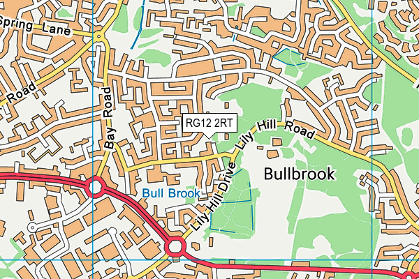 RG12 2RT map - OS VectorMap District (Ordnance Survey)