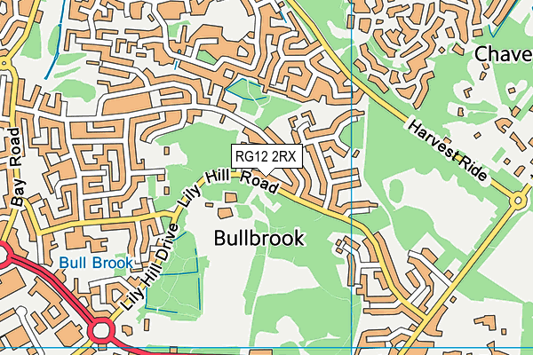 RG12 2RX map - OS VectorMap District (Ordnance Survey)