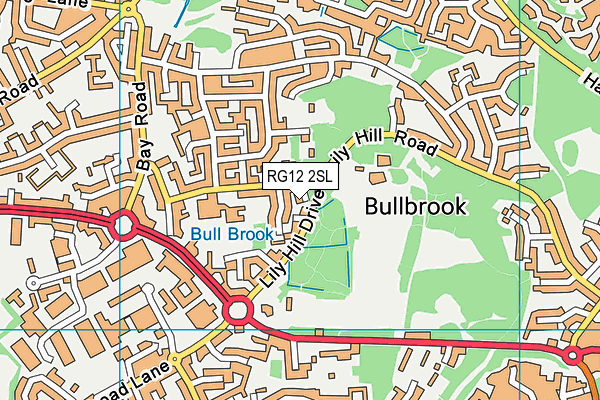 RG12 2SL map - OS VectorMap District (Ordnance Survey)