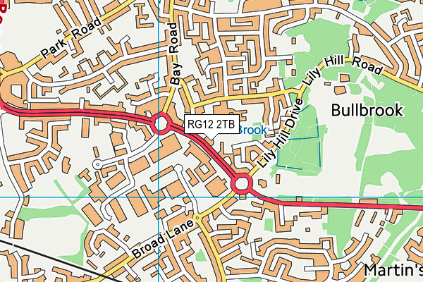 RG12 2TB map - OS VectorMap District (Ordnance Survey)