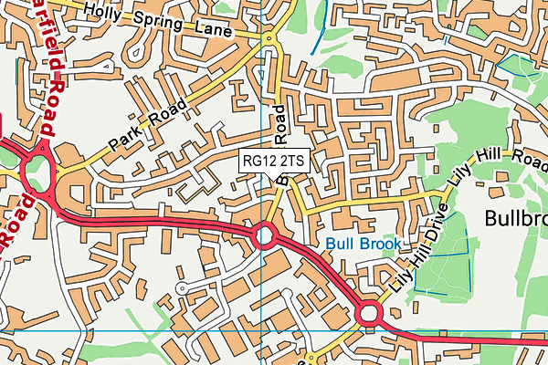 RG12 2TS map - OS VectorMap District (Ordnance Survey)