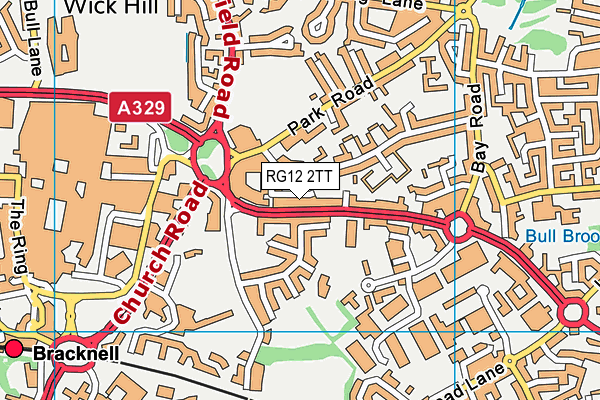 RG12 2TT map - OS VectorMap District (Ordnance Survey)