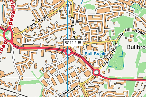 RG12 2UR map - OS VectorMap District (Ordnance Survey)