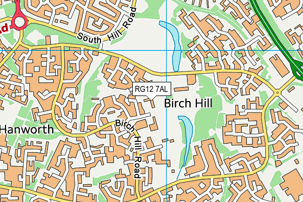 RG12 7AL map - OS VectorMap District (Ordnance Survey)