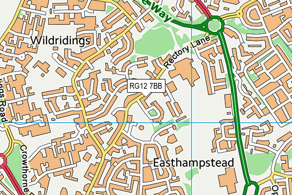 RG12 7BB map - OS VectorMap District (Ordnance Survey)