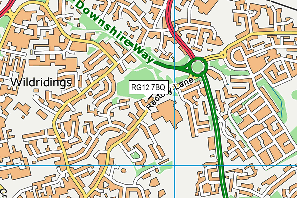 RG12 7BQ map - OS VectorMap District (Ordnance Survey)