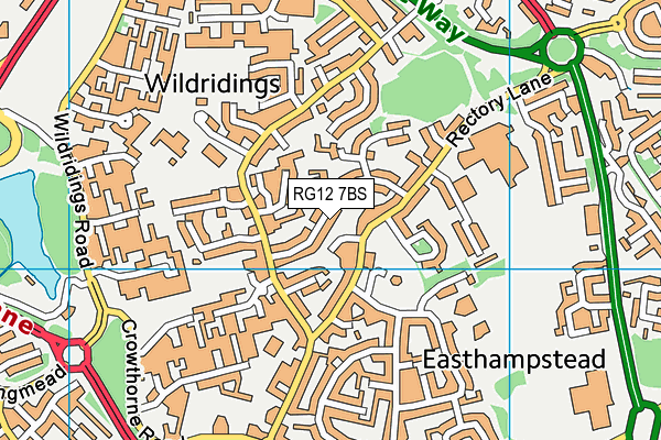 RG12 7BS map - OS VectorMap District (Ordnance Survey)