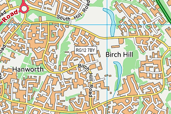 RG12 7BY map - OS VectorMap District (Ordnance Survey)